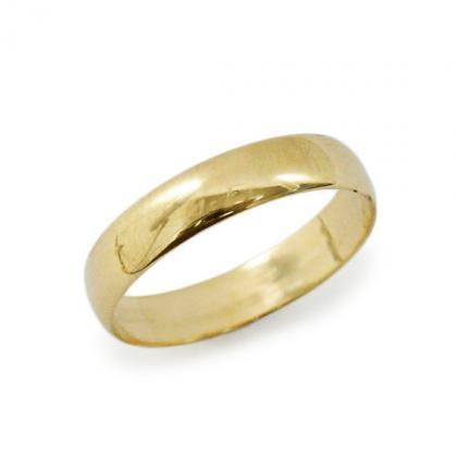 Classic Rounded Yellow Gold Wedding Band. 14k..