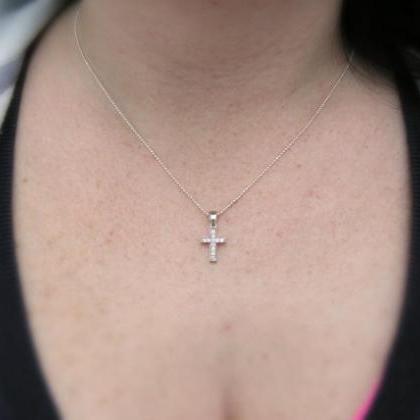 Beautiful Sterling Silver Cross Studded With..