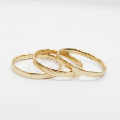 Knuckle Gold Rings-set Of 3 Rings. Dainty Knuckle..