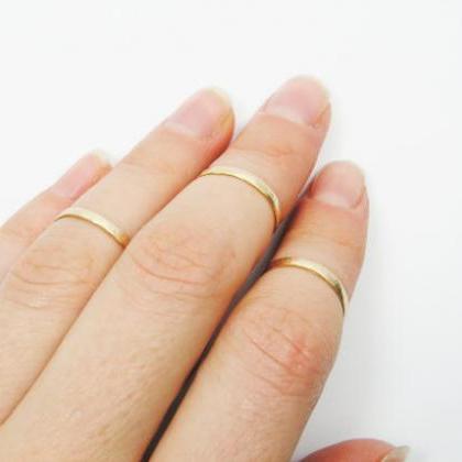 Knuckle Gold Rings-set Of 3 Rings. Dainty Knuckle..