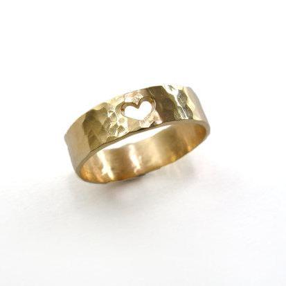 Gold Heart Ring. Heart Gold Ring. Gold Jewelry,..
