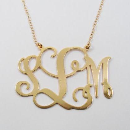 Monogram Necklace. Personalized..