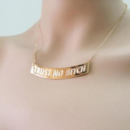 Gold Necklace. * Madonna Necklace. Trust No Bitch...